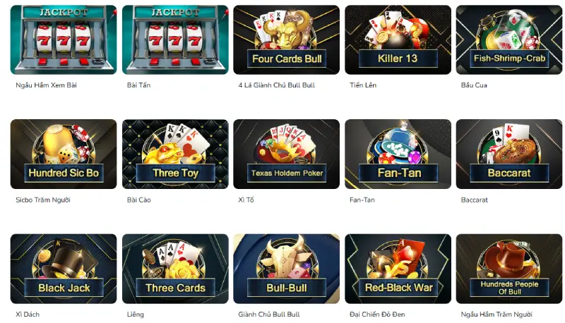 Nhiều game bài BK8 hay