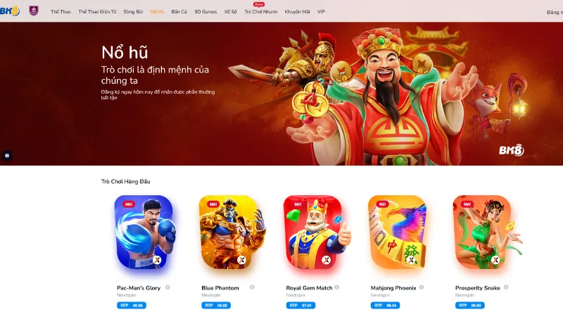 Nổ Hũ BK8 - Cổng Game Đổi Thưởng Uy Tín Với Kho Slots Đa Dạng