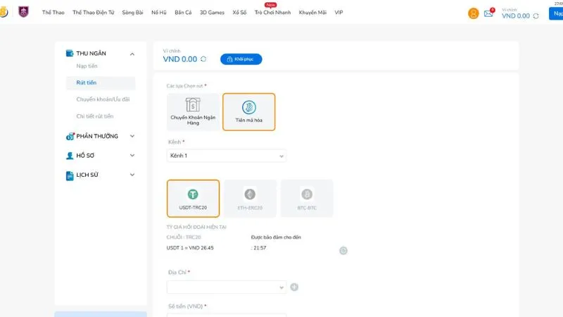Rút tiền về tài khoản bằng nhiều phương thức khác nhau