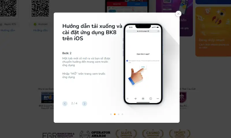 Tải app nhà cái BK8 đơn giản
