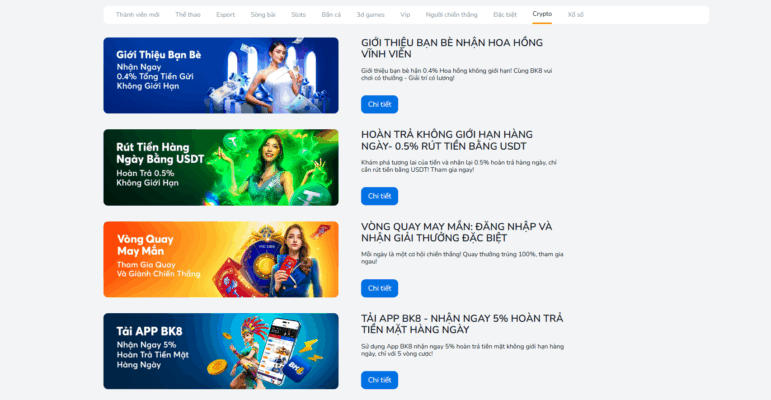 Chương trình khuyến mãi dành riêng cho người sử dụng Crypto